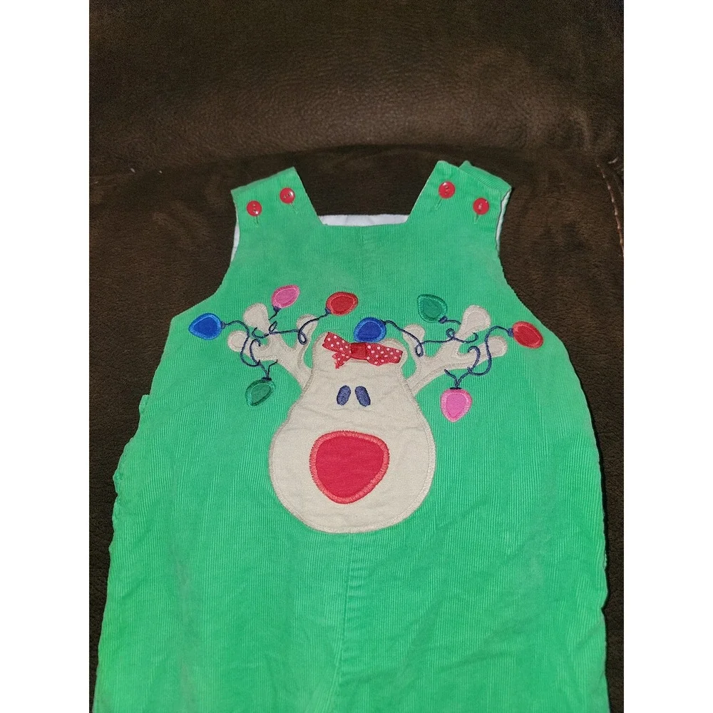 The bailey boys holiday Christmas reindeer‎ one piece romper size 6 months